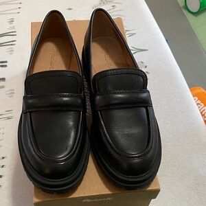 Madewell The Bradley Black Leather Loafer